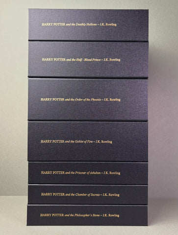 Harry Potter UK Hardback Edition Full Set - Black Cloth