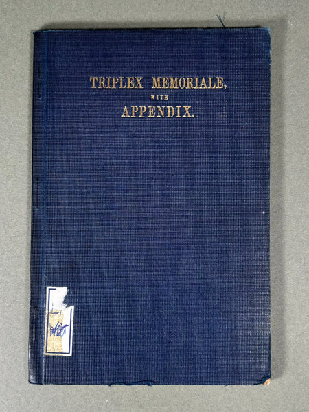 Triplex Memoriale with Appendix